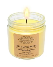 Rita Margarita Scented Candle - Large Soy Candle in a Kraft Box- Gift for Woman