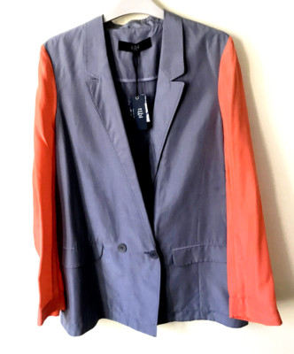 TIBI  100%  SILK COLOR BLOCK ''AMELIA'' BLAZER** US 10