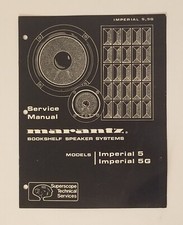Marantz Model Imperial 5 5G Bookshelf Speakers.   Service Manual. Original