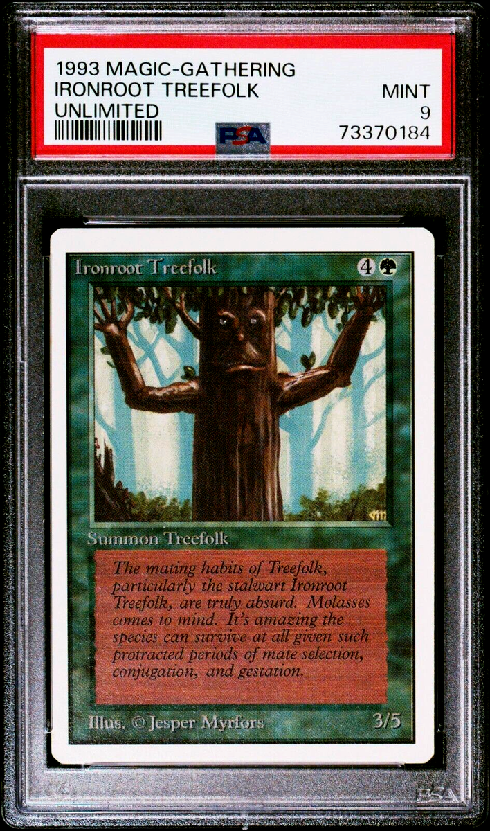 1993 MtG Magic the Gathering Unlimited Ironroot Treefolk PSA 9
