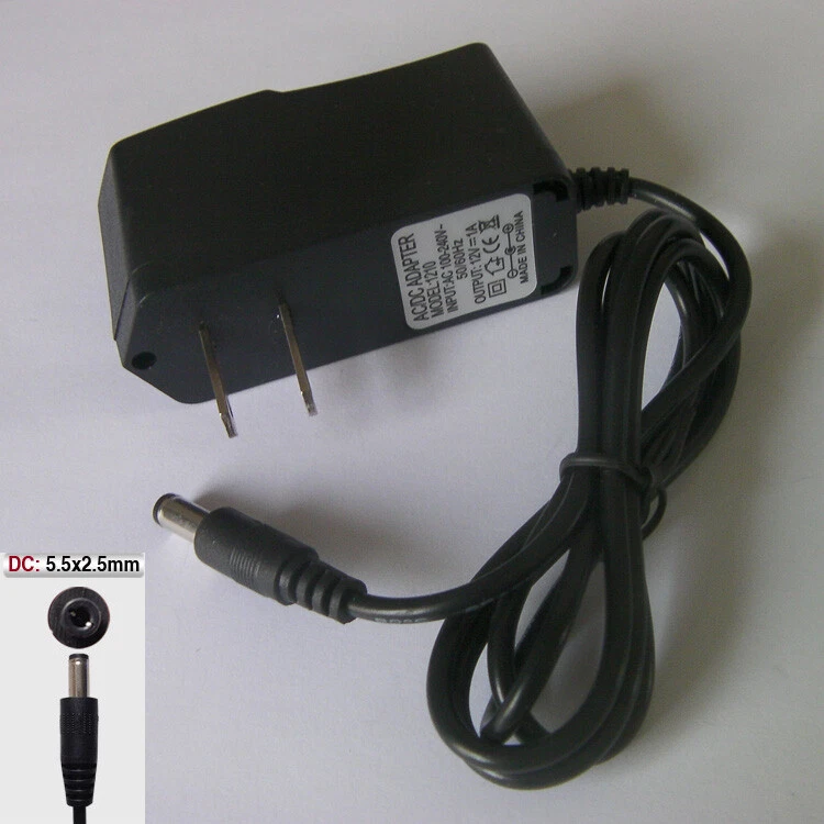 AC 110V to DC Adapter Wall Charger Cord 12V 1A 5.5mm X 2.5mm US Plug - Image 4 of 4