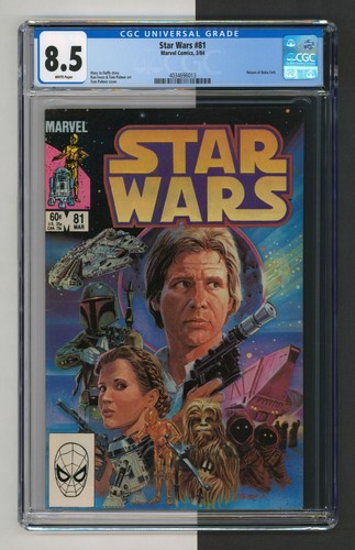 Star Wars #81, CGC 9.4, Boba Fett Escapes Sarlacc Pit, Marvel Comics, 1984