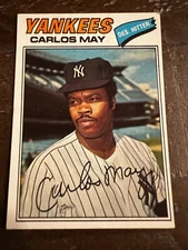 1977 Topps Baseball Card #568 Carlos May, Yankees (I5)