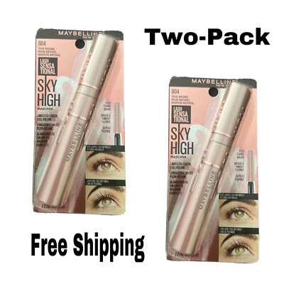 Maybelline 804 New York Lash Sensational Sky High Washable True Brown 2-Pack