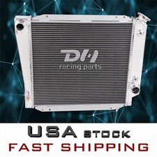 3 Row Aluminum Radiator For 1966-1977 Ford Bronco Roadster Wagon 289/302 5.0L V8
