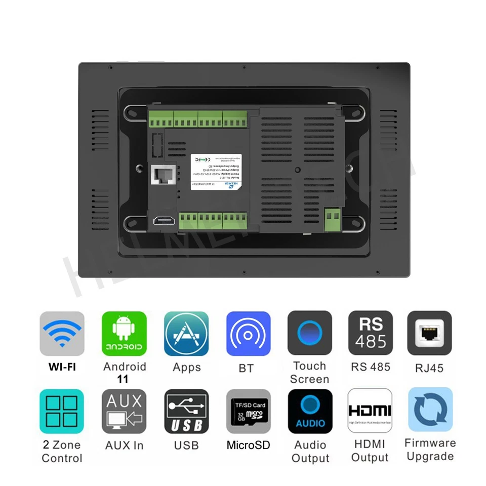 10" Touch Screen In Wall Amplifier Home Multizone Stereo Audio Controller - Image 3 of 4