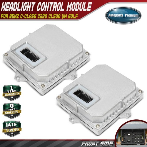 2x Front Side HID Headlight Lighting Ballast-Xenon for Mercedes-Benz C-Class VW - Foto 1 di 9