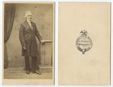 FOREIGN CDV STUDIO PORTRAIT OLDER MAN FROM BELFAST BY MAGILL