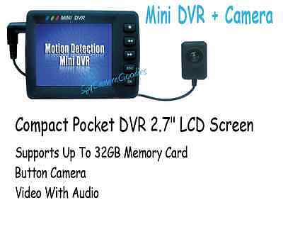 MINI Hidden Covert SPY BUTTON HD CAMERA DVR Portable Pocket Video//Audio Recorder