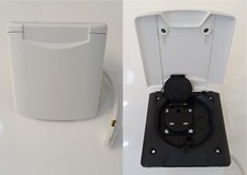 Caravan External Socket 3 Pin 230V Electric Mains Outlet Housing Box Motorhome