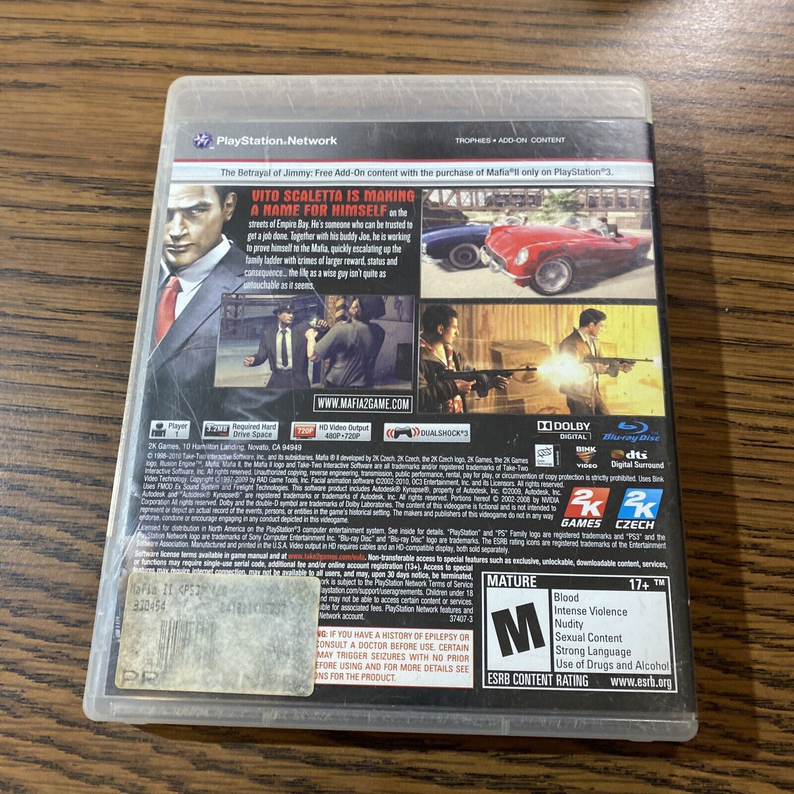 Mafia II 2 Sony PlayStation 3 PS3 Game Complete CIB Tested w/ Map  710425374074