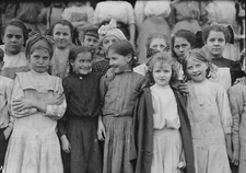 Black and White Photo Child Labor Girls Mill Workers  8x10  Reprint  A-21