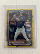 2024 Bowman Chrome Colin Houck Yellow Refractor /75 - Mets