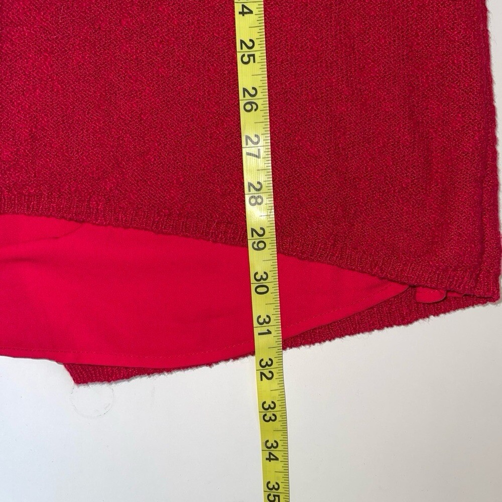 Two by Vince Camuto Solid Red Split Back V-neck K… - image 9