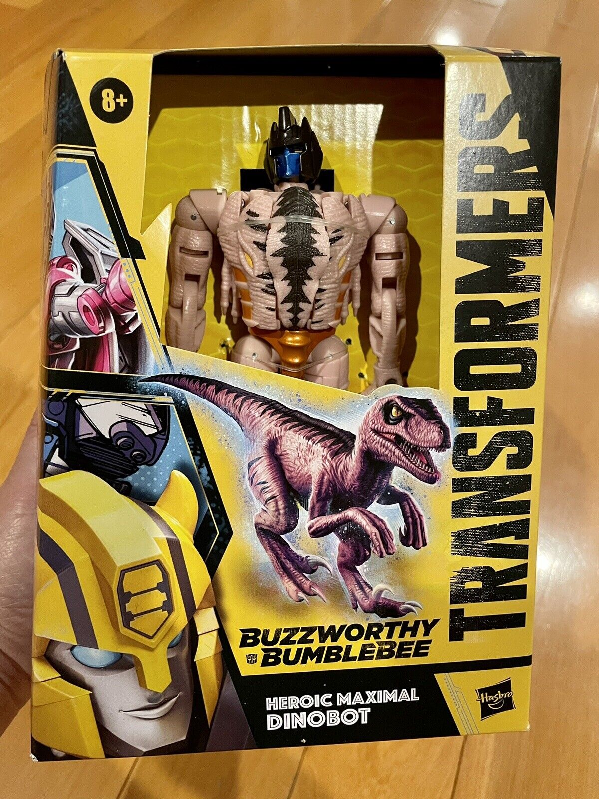 Transformers Buzzworthy Bumblebee Legacy Voyager Heroic Maximal Dinobot In Hand