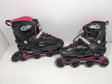 Mongoose Girls MG-078G Black & Pink Roller Skates Size 5-8 ABEC 5 Wheels