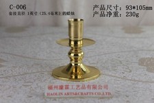 New Polished Brass altar candlestick DIY size! 4"H C-006
