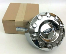 2017-2022 Ford F-450 Super Duty rear center blue Oval chrome Wheel Hub Cap OEM