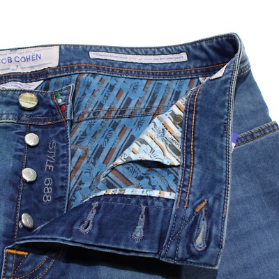 Jacob Cohen NWD Style 688 5 Pocket Jeans Size 40 In Solid