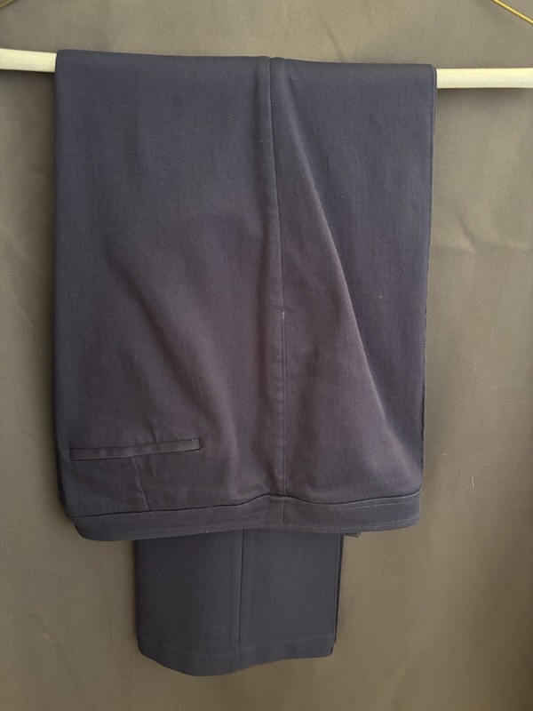 Nine West Flare Leg Stretchy Trousers Navy Blue Womens Large Dress Pants