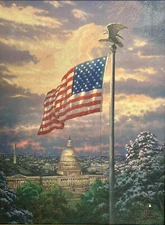 Thomas Kinkade Gallery Proof. America’s Pride; Flags Over America I, G/P 3/700