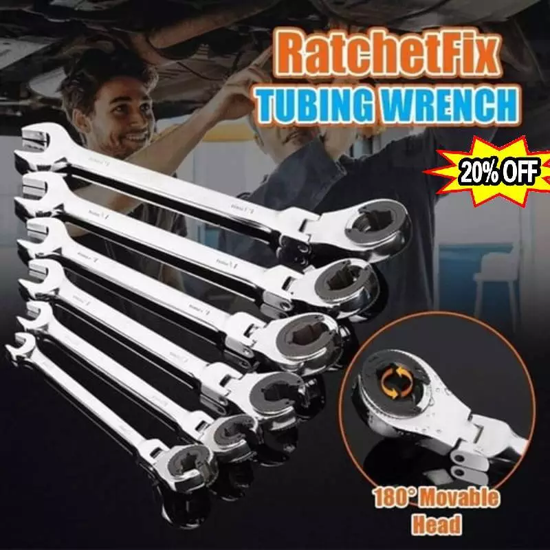 2 in 1 fixed head and flexible head tubing ratchet wrench deals