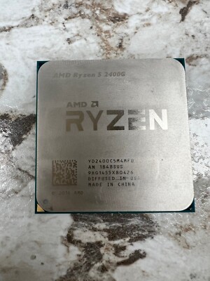 AMD RYZEN 5 2400G 3 6GHZ QUAD CORE 85W AM4 64-BIT PROCESSOR