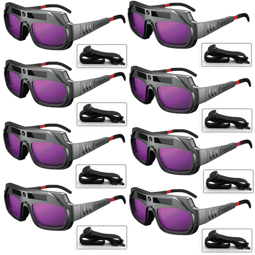 Gafas de soldadura gafas de oscurecimiento automático máscara atenuación automática soldador arco con correa - Imagen 13 de 24