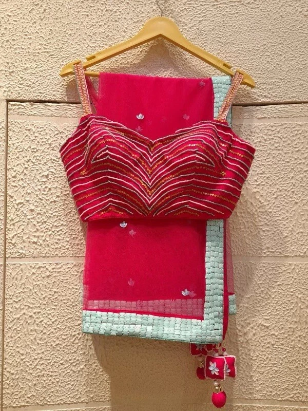 Vestido de fiesta de boda de diseño indio lehenga choli vestido de noche Mehndi Foto 2 de 4