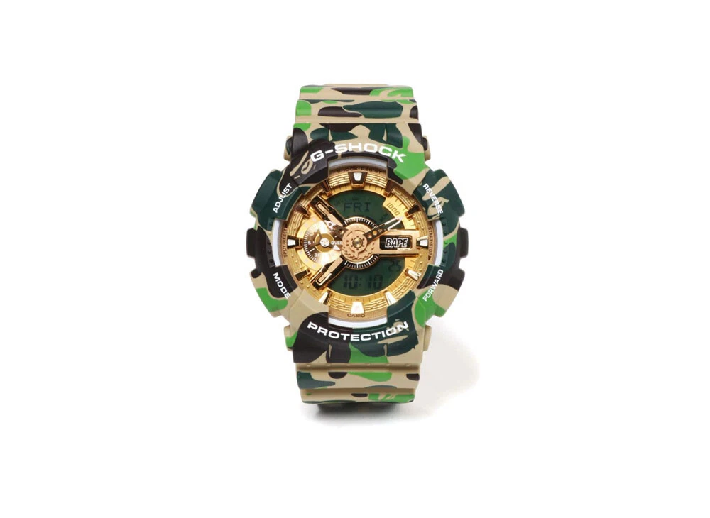 Casio G-Shock x BAPE Limited Edition GA-110 Case Size 54mm in Resin Green