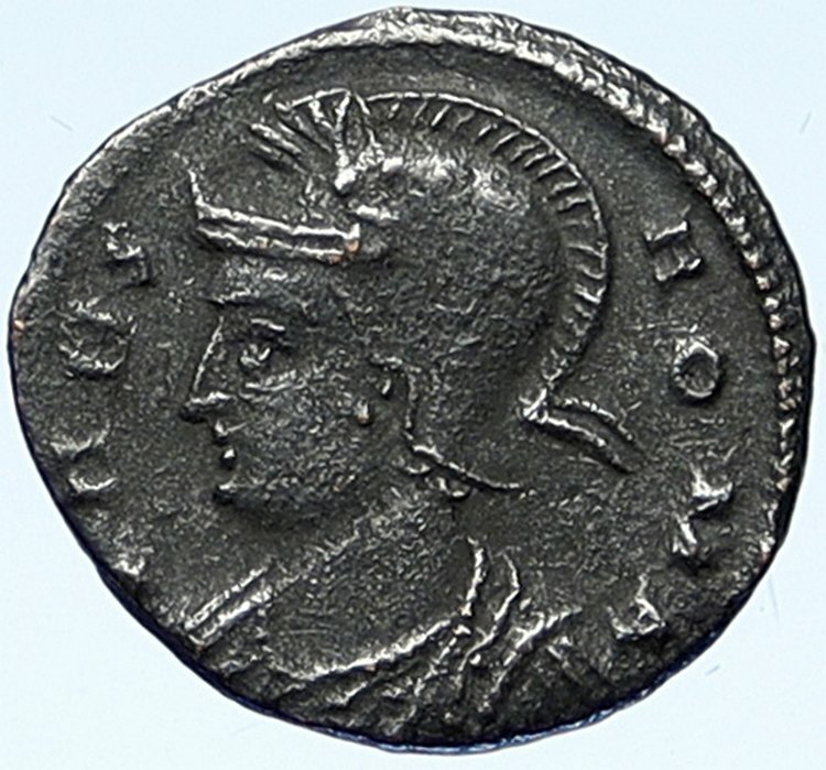 CONSTANTINE I the GREAT Romulus Remus WOLF Rome Ancient OLD Roman Coin  i109282