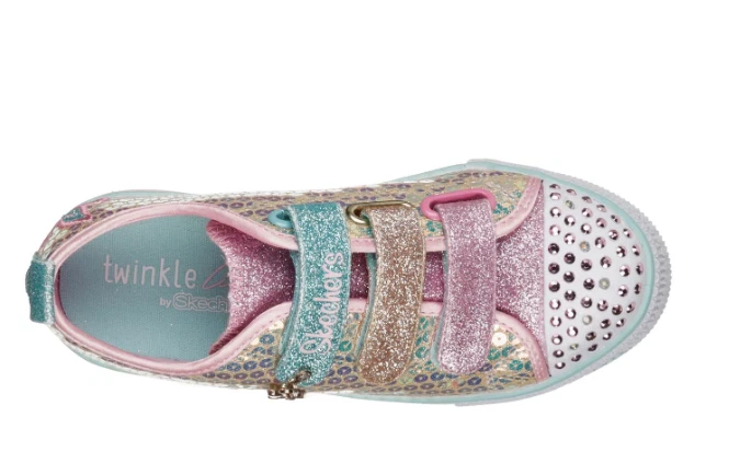 Skechers Twinkle Toes Mermaid Magic Infants Gold UK 10.5 US 11.5 df REFSSS355
