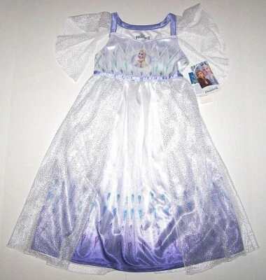 Disney Princess Frozen Elsa Fantasy Wedding Nightgown Gown Costume New Tod Girl