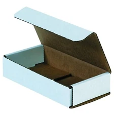 50 12" x 6" x 2"  White Corrugated Mailers Die Cut Tuck Flap Boxes