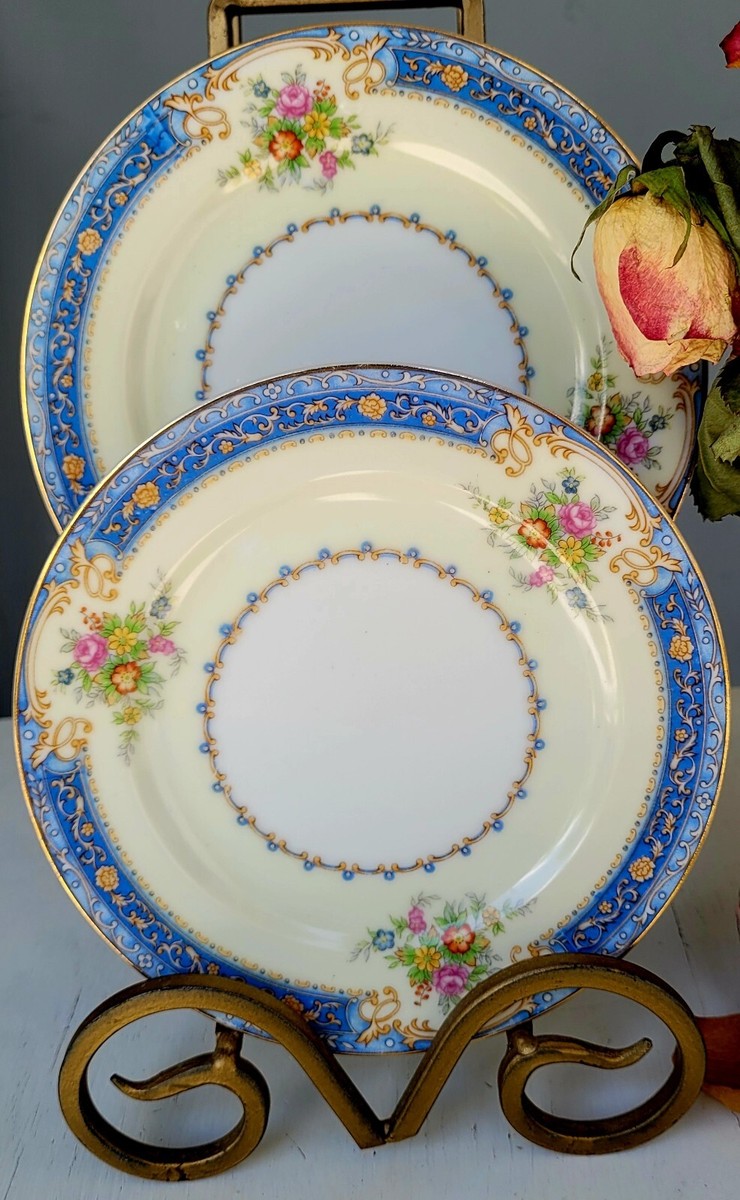HINOTORI プレート VINTAGE THE HINODE JAPAN X2 Set Porcelain Hand Painted BREAD