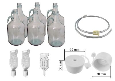 2er, 4er & 6er Pack, Gallonen Demijohn / Carboy oder optionales Zubehör