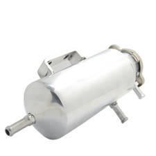 New Universal Radiator Alloy Swirl Pot Breather Tank Engine Coolant Catch Can US