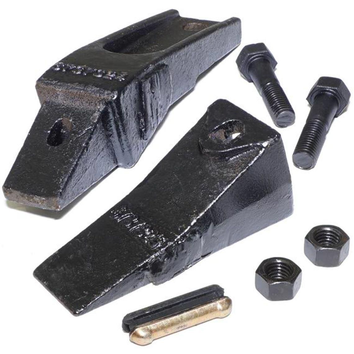 小物 pitty 7 Bucket Teeth Assembly 6737322Y Bobcat Style Bolt on Flush