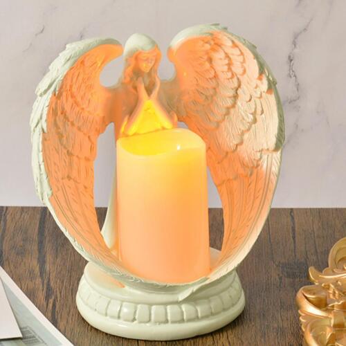 Ala de ángel figura escultura candelabro soporte decoración de oficina - Imagen 1 de 10