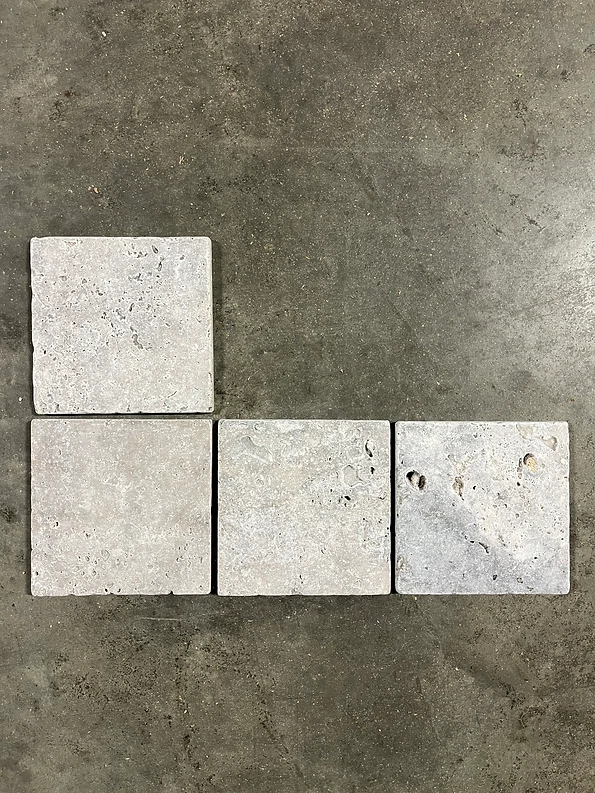 Piedra remodeladora Noce 6x6 borde travertino baño pared cocina (40 azulejos) T-118 Foto 4 de 4