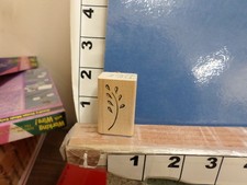 border ivy wheat stem with leaf rubber stamp 29r