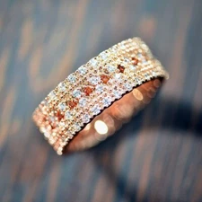 Rose Gold Ring Scarf Ring Buckle Modern Simple Jewelry Fashion Rings Made (US 8)