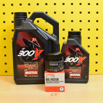 Yamaha YZF-R1 M Ölwechselset Öl Original Ölfilter Motul 300V Factory Line 10w40