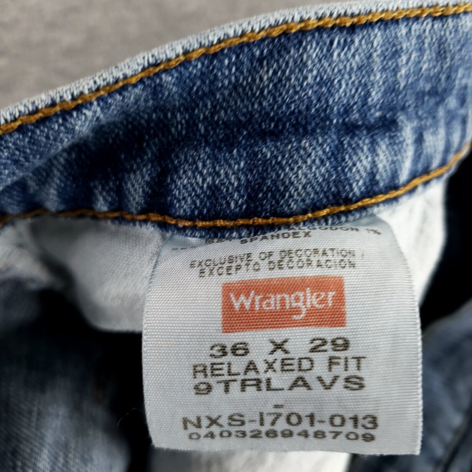 Wrangler 36x29 Relaxed Fit Blue Jeans Stretch Fle… - image 3
