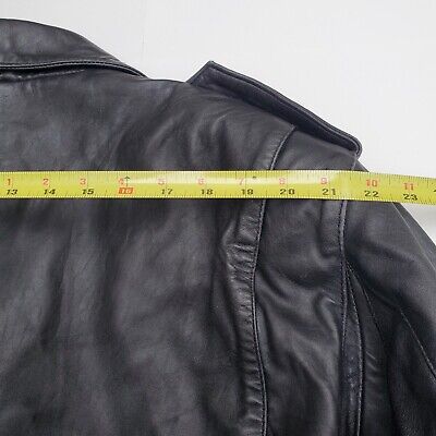 Vtg 80s 90s Tannery West Real Black Leather Biker Jacket Vtg 80s 90s Tannery West Real Black Leather Biker Jacket