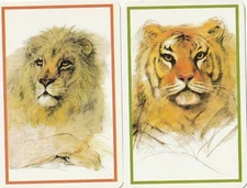 Pair of Lion & Tiger,  Swap Cards, One Joker Back