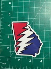 Georgia Stealie - Grateful Dead - Laminated Vinyl Sticker 3"x3"