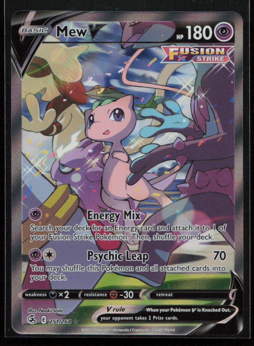 Mew V (Alternate Full Art) #251/264 SWSH08: Fusion Strike Pokemon (1B)
