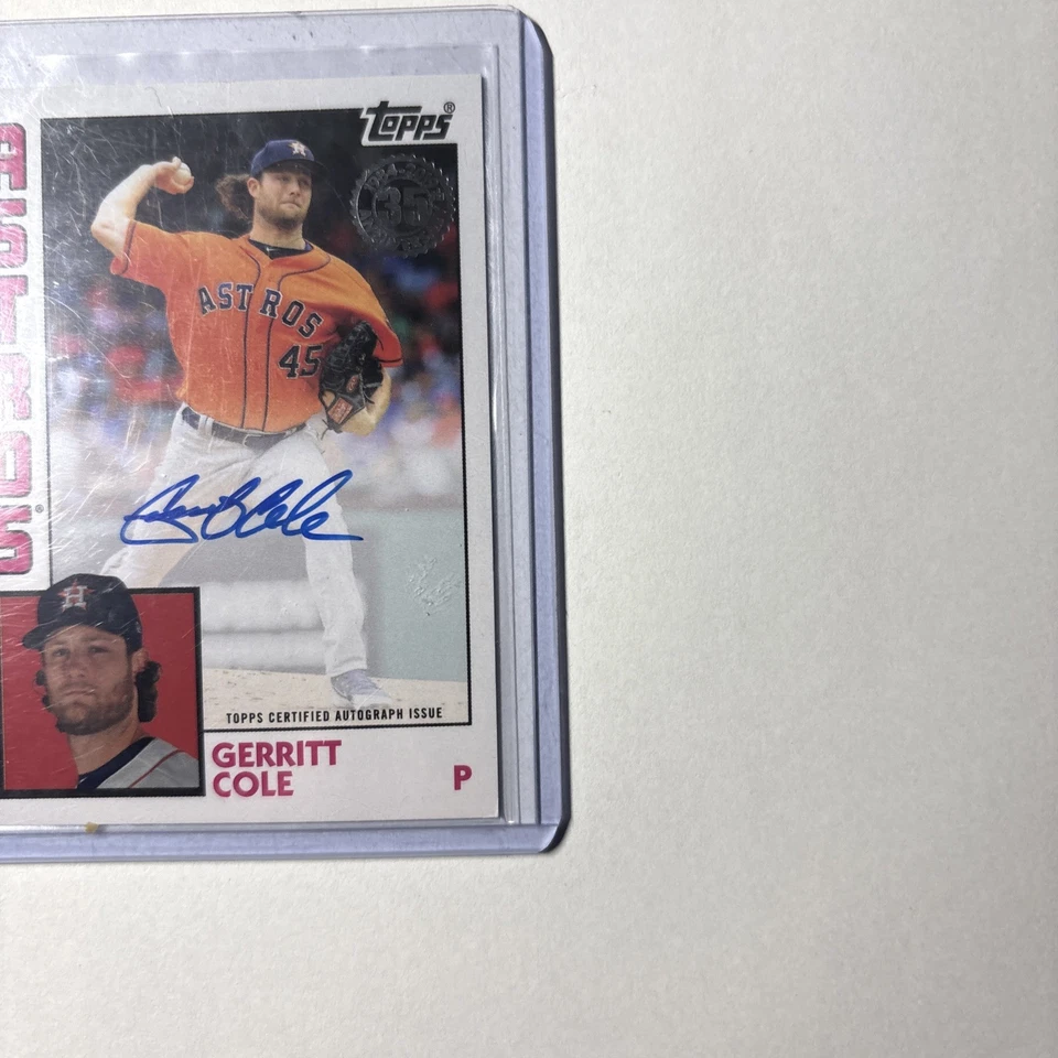 2019 Topps Update Series - 1984 Topps Baseball Autographs Gerrit Cole #84A-GC   - Image 4 of 4