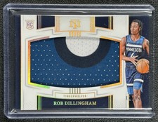 ROB DILLINGHAM 2024 PANINI NATIONAL TREASURES ROOKIE JUMBO PATCH PRIME RC 11/25